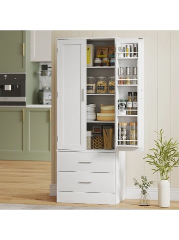 HOMCOM Küchenschrank in Weiß 60L x 40B x 159H cm