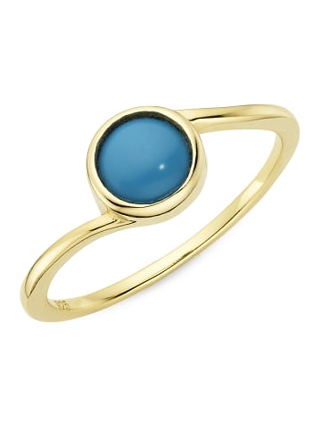 Aniston Fingerring in gelbgoldfarben-blau