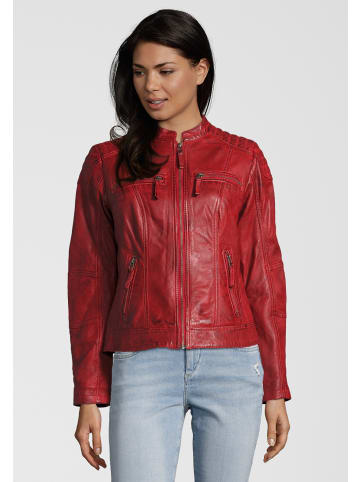 7eleven Bikerjacke Lederjacke "BASTIA" in ROT