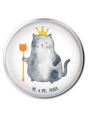 Mr. & Mrs. Panda Waschbecken Ablaufstopfen Katze König ohne Spruch in Weiß