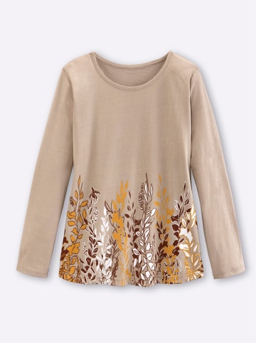 Sieh an! Langarmshirt in sesam