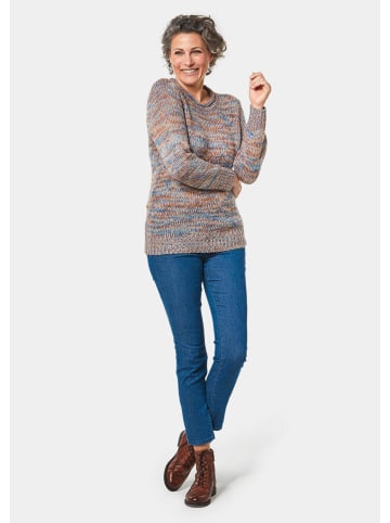 GOLDNER Pullover Pullover in bordeaux / gemustert