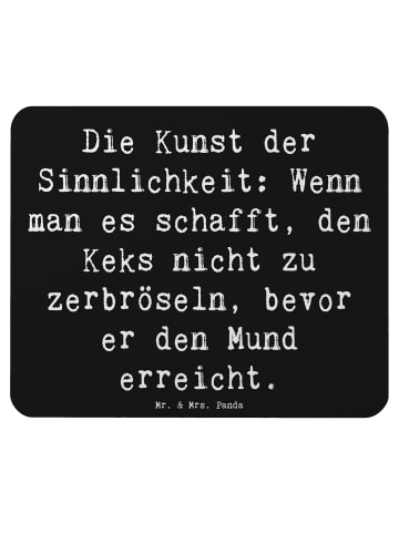 Mr. & Mrs. Panda Mousepad Spruch Kunst der Sinnlichkeit mit Spruch in Schwarz