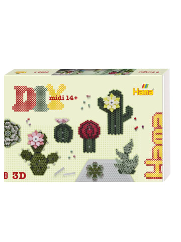 Hama Geschenkbox Art Kakteen Midi-Bügelperlen in bunt