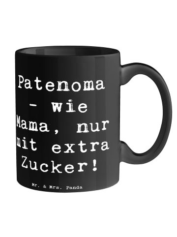 Mr. & Mrs. Panda Tasse Spruch Patenoma Liebe mit Spruch in Schwarz