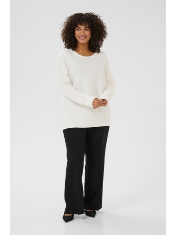 KAFFE curve Strickpullover KCninka in Chalk