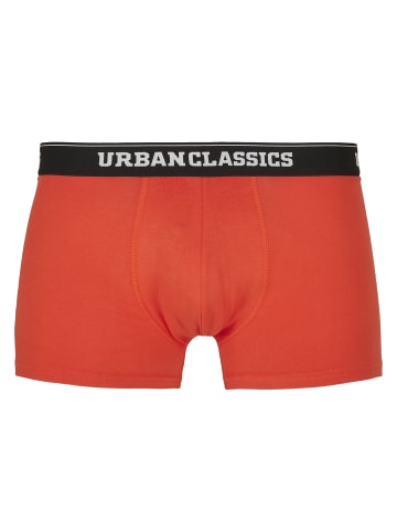 Urban Classics Urban Classics Herren Boxer Shorts 3-Pack in bird aop+ boxer orange + cha