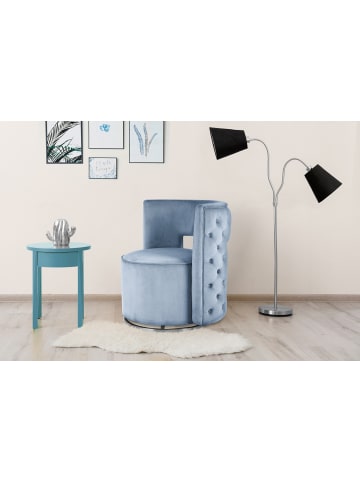 Kayoom Sessel Drehsessel Beverly in hellblau - silber
