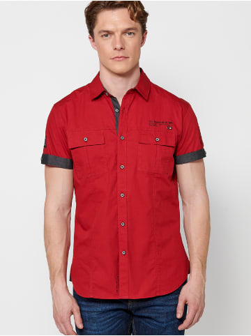 KOROSHI Kurzarmshirt in rot