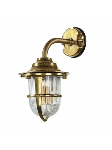 Licht-Erlebnisse Außen Wandlampe (B)16 x (H)31 cm in Messing