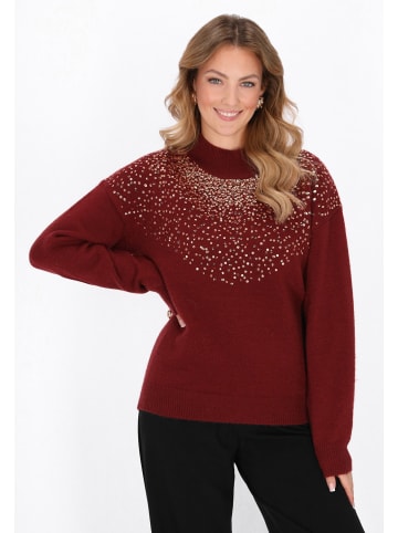 faina Women Sweater in burgundy