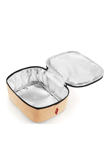 Reisenthel thermo coolerbag M - Brotzeitbox 28 cm (twist powder blue) in raffia black