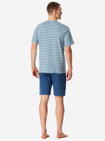 Schiesser Pyjama Casual in pacific blue