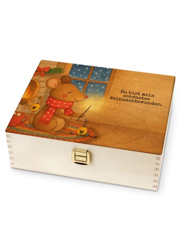 Mr. & Mrs. Panda Teebox Maus Weihnachten Design mit Spruch in Weiß