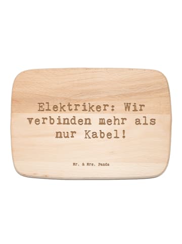 Mr. & Mrs. Panda Holz Frühstücksbrettchen Spruch Elektriker Verb... in Transparent