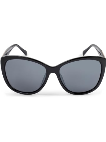 styleBREAKER Sonnenbrille in Schwarz-Gold / Grau getönt