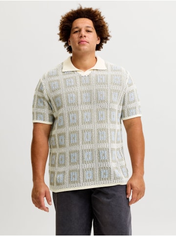 JACK & JONES PLUS Gestricktes Polo in Sea Salt