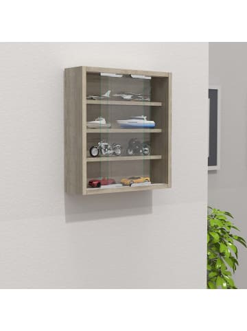 ebuy24 Glasvitrinen AgisaS 2 Eiche 37 x 10 cm
