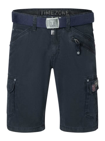 Timezone Herren Cargoshorts mit Gürtel und Taschen in Blau