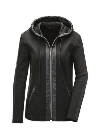 GOLDNER bequeme Freizeitjacke mit Kapuze in schwarz