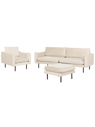 Beliani 2-tlg Sitzgruppe VINTERBRO in Beige/Schwarz