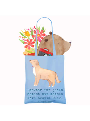 Mr. & Mrs. Panda Tragetasche Nova Scotia Duck Moment mit Spruch in Sky Blue