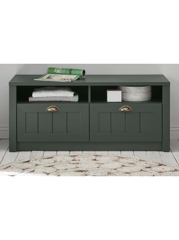 Furn.Design Garderobenbank grün, Landhausstil, Flurbank 110 x 47 cm mit Stauraum
