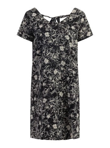 Usha Damen Kleid in Schwarz Mehrfarbig