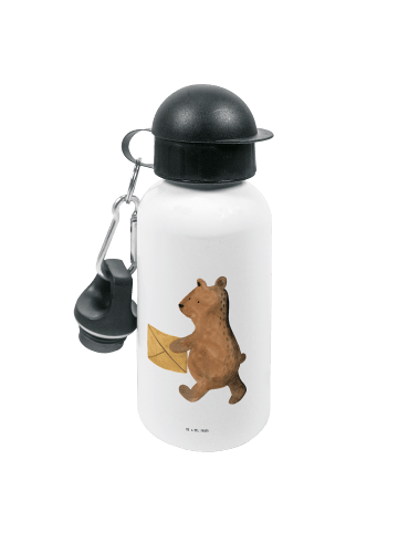 Mr. & Mrs. Panda Kindertrinkflasche Bär Zuhause ohne Spruch in Weiß
