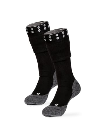 Socklaender Schutz-Socke 2er-Set 36/39 schwarz mit Doppelschaft Schwarz