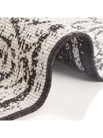 NORTHRUGS In- & Outdoor Wendeteppich Cebu Schwarz Creme