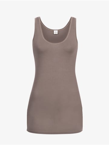 Erlich Textil  Tanktop lang Charlotte in mokka