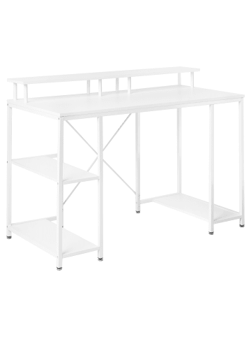 Beliani Schreibtisch CADDO in Weiß - (W) 120 x (H) 86 x (L) 60 cm