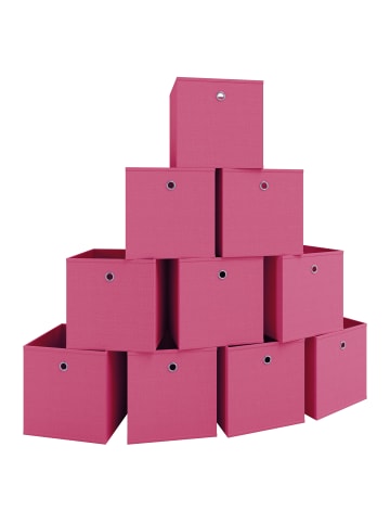 VCM  10er Set Faltbox Klappbox Aufbewahrungsbox Boxas in Pink