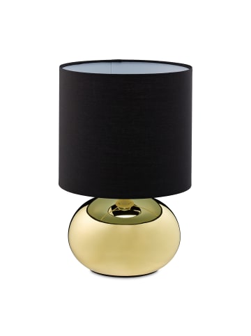 relaxdays Nachttischlampe in Gold - (H)28 x Ø 18 cm