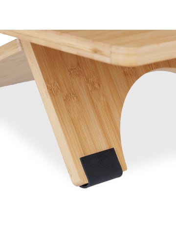 relaxdays Stehschreibtisch Aufsatz in Natur - (B)60 x (H)61 x (T)61 cm