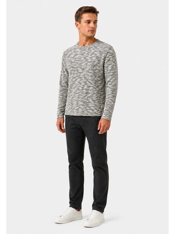 Eight2Nine Klassischer Pullover Gestrickt Rundhals Langarm in Dunkelbraun