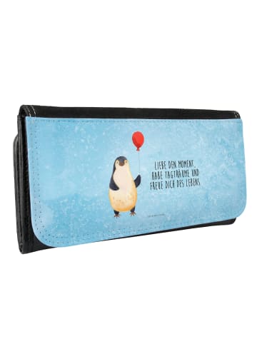 Mr. & Mrs. Panda Portemonnaie Pinguin Luftballon mit Spruch in Eisblau