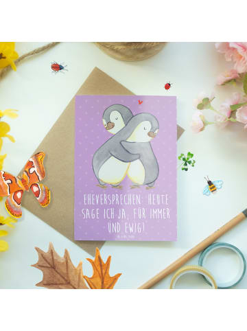 Mr. & Mrs. Panda Grußkarte Eheversprechen für immer mit Spruch in Lavendeltraum