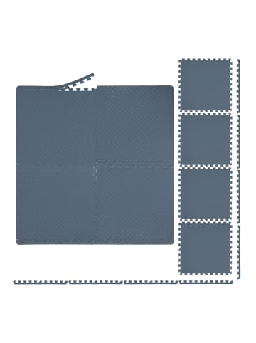 relaxdays 24 x Bodenschutzmatte in Grau - (B)60 x (H)60 cm