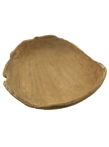 Excellent Houseware Dekoschale aus Teak-Holz in Braun, Ø 40 cm