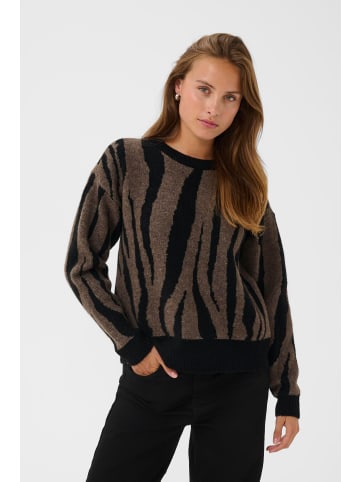Kaffe Strickpullover KAbitzy Loose fit in Black/Moral M. Animal