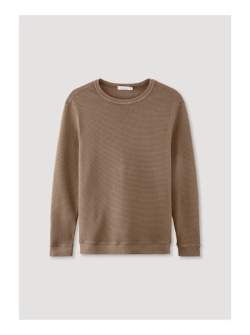 Hessnatur Waffelpiqué-Pullover in camel