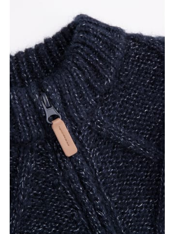 Coccodrillo Strickjacke mit Stehkragen in dunkelblau