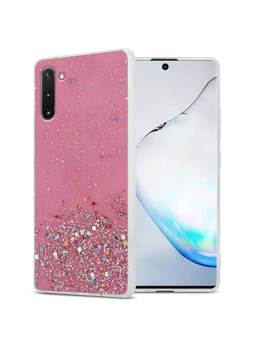 cadorabo Hülle für Samsung Galaxy NOTE 10 Glitter in Rosa mit Glitter