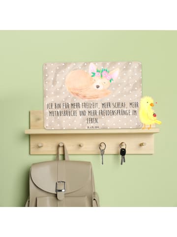 Mr. & Mrs. Panda Blechschild Wüstenfuchs Blumen mit Spruch in Sandig