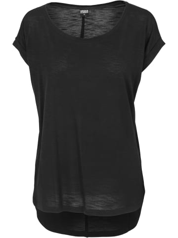 Urban Classics Urban Classics Damen Ladies Long Back Shaped Slub Tee in black