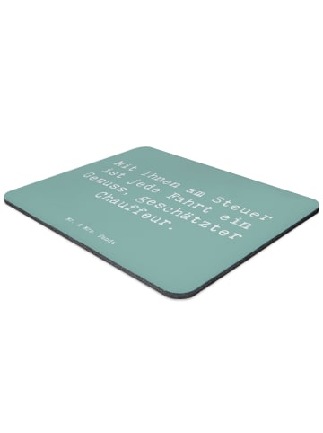Mr. & Mrs. Panda Mouse Pad Spruch Chauffeur Genussfahrt mit Spruch in Meeresbrise