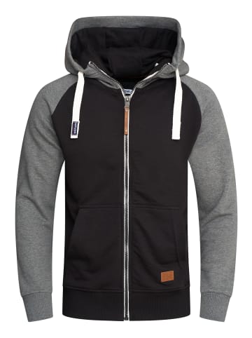 behype Sweatjacke - BHDISUK Hoodie Weicher Kapuzenpullover Sweatshirt in Schwarz