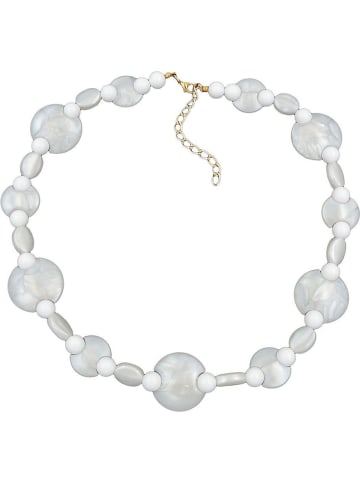 Gallay Kette 18mm Perlen weiß 45cm in weiß